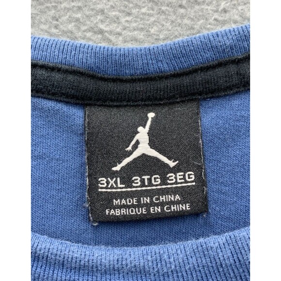 Air Jordan Jumpman Men's Blue Short Sleeve Embroidered Crew Neck Shirt Size 3XL - Picture 2 of 13